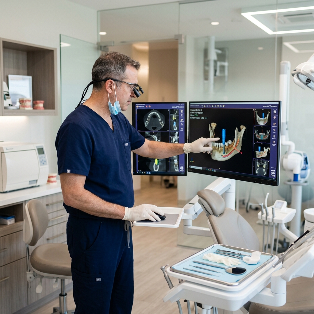 Guided surgical dental implant planning